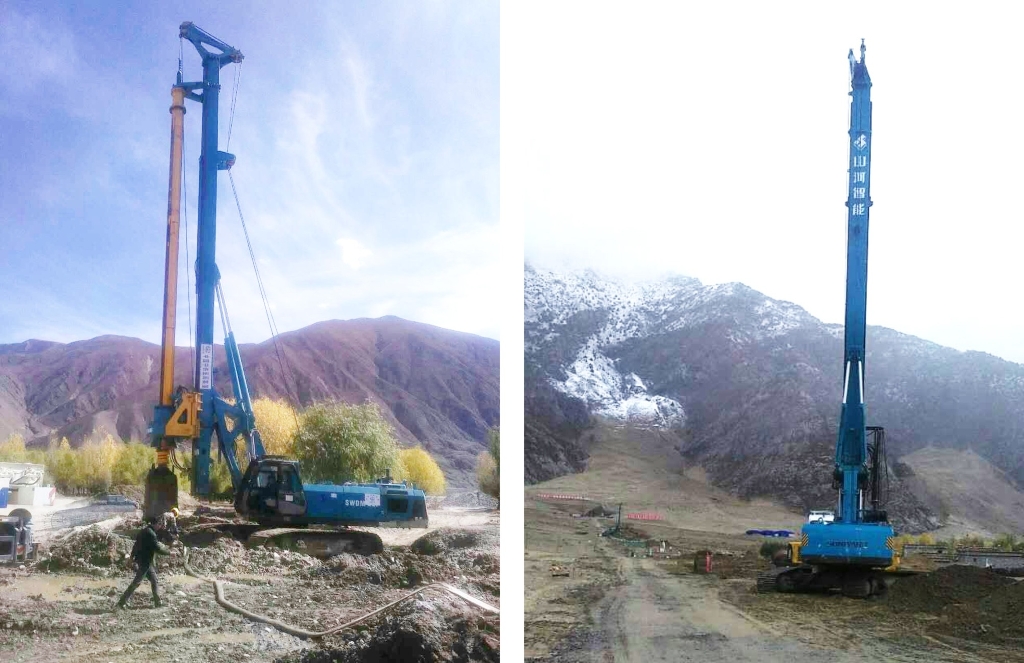 恒峰g22智能二十台旋挖钻机高原施工放异彩