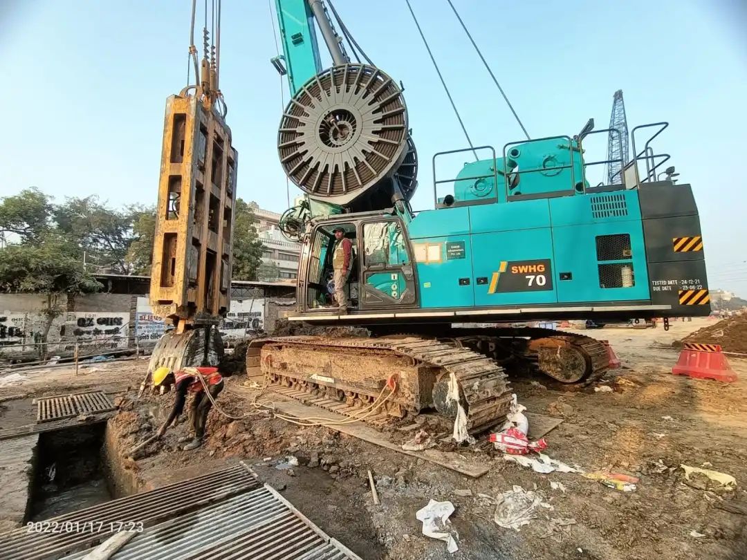 谢谢信！恒峰g22智能SWHG70液压抓斗助力外洋基础施工获肯定