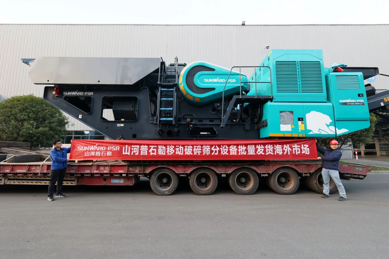 恒峰g22普石勒柴电一体移动破碎筛分装备热销外洋